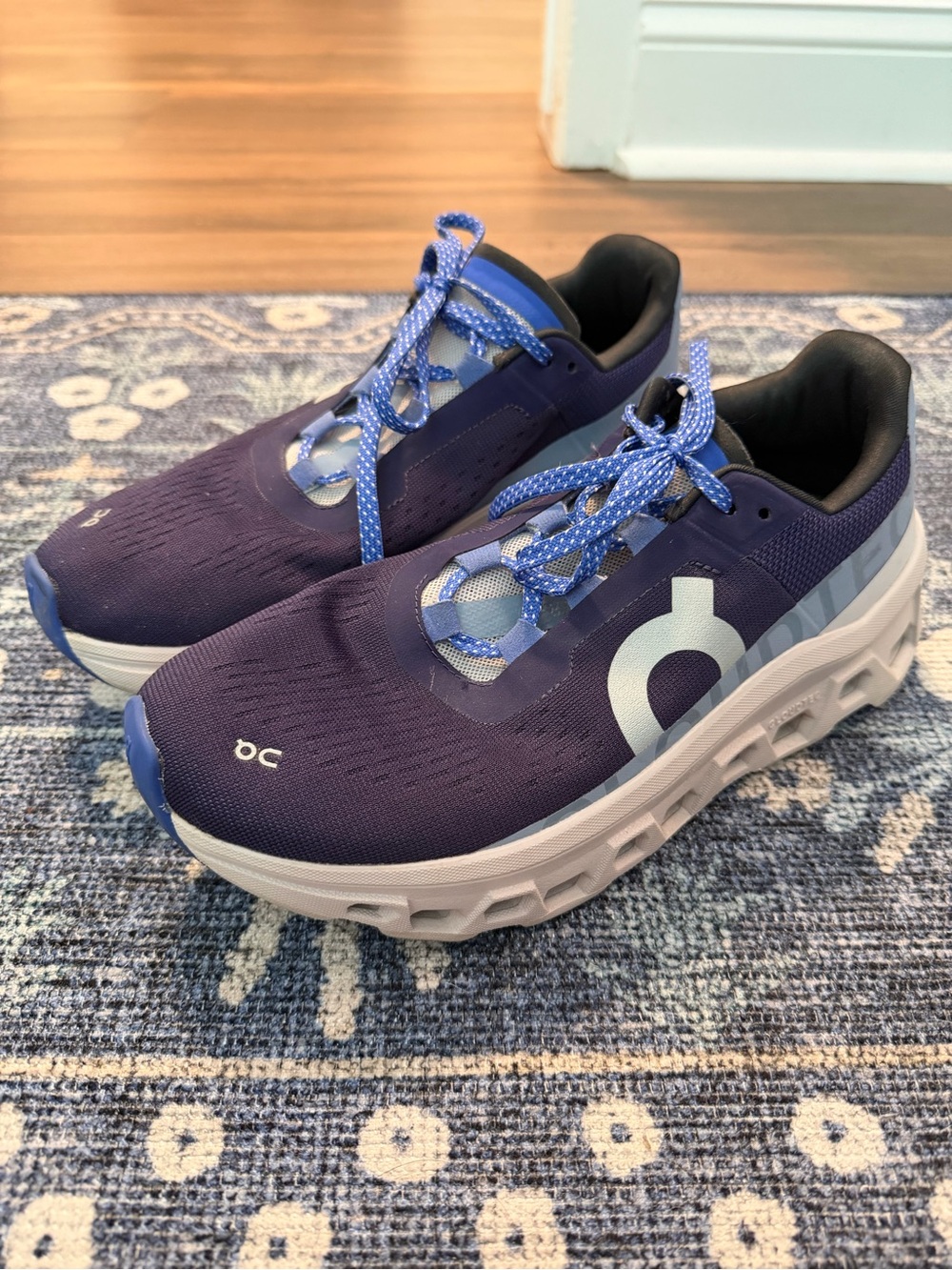 On Cloud Cloudmonster Deep Purple with Light Blue Accents